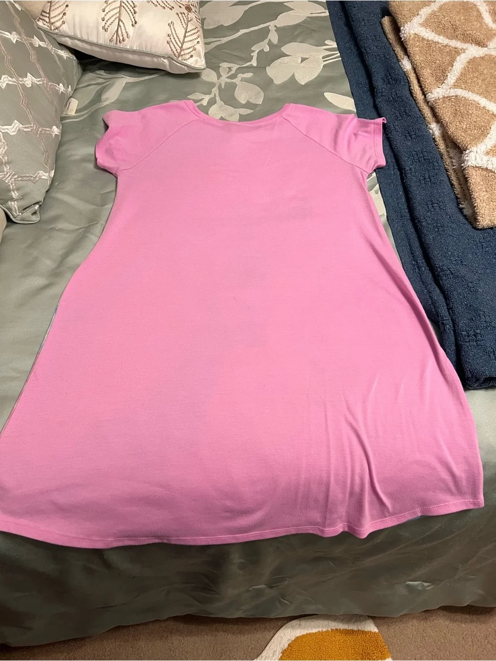 The Children's Place Unicorn Tie-Dye Nightgown with Pink Sleeves girls XXL 16